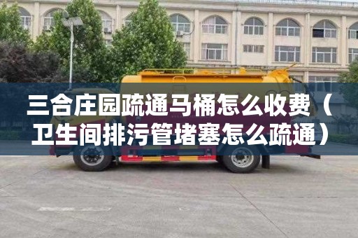 三合莊園疏通馬桶怎么收費（衛生間排污管堵塞怎么疏通）