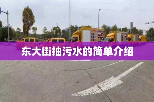 東大街抽污水的簡單介紹