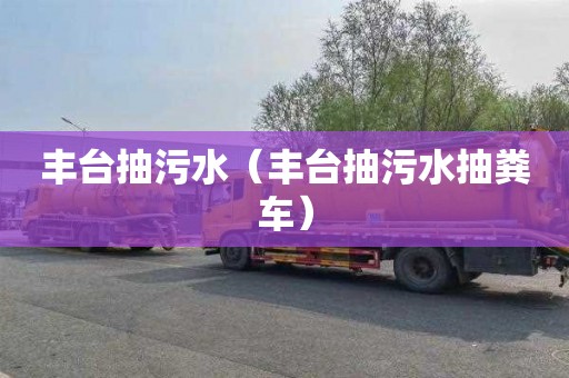 豐臺抽污水（豐臺抽污水抽糞車）