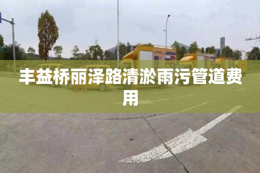 豐益橋麗澤路清淤雨污管道費用