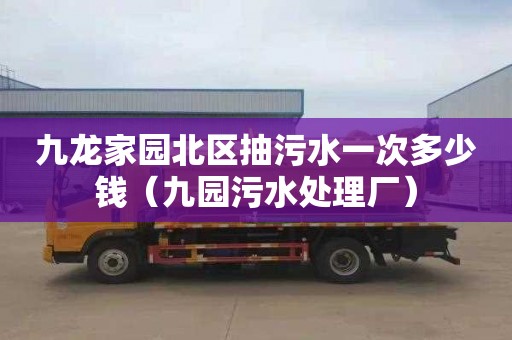 九龍家園北區抽污水一次多少錢（九園污水處理廠）