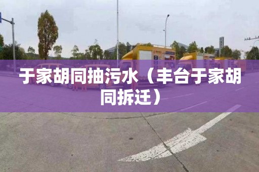 于家胡同抽污水（豐臺于家胡同拆遷）