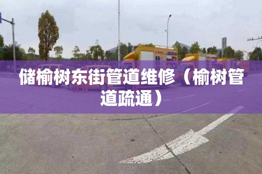 儲榆樹東街管道維修（榆樹管道疏通）