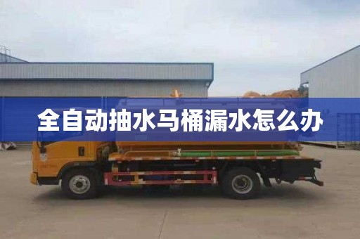 全自動抽水馬桶漏水怎么辦