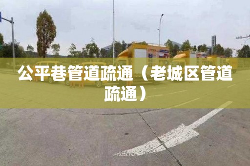 公平巷管道疏通（老城區管道疏通）