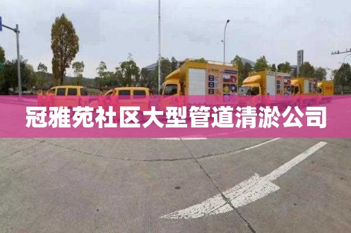 冠雅苑社區大型管道清淤公司