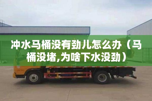 沖水馬桶沒有勁兒怎么辦（馬桶沒堵,為啥下水沒勁）