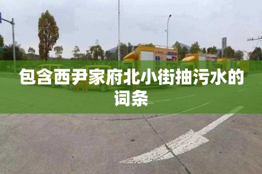 包含西尹家府北小街抽污水的詞條