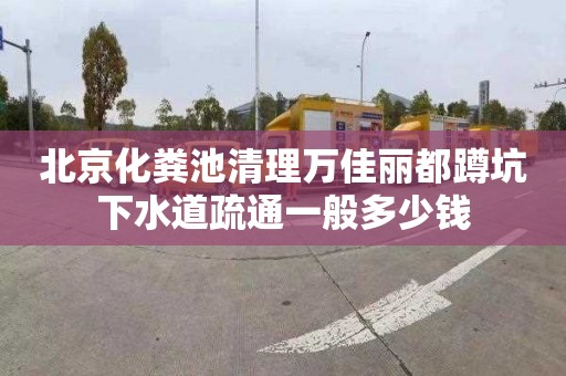 北京化糞池清理萬(wàn)佳麗都蹲坑下水道疏通一般多少錢