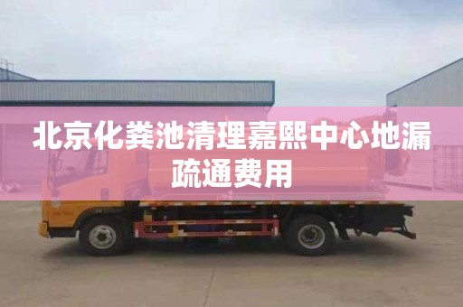 北京化糞池清理嘉熙中心地漏疏通費用