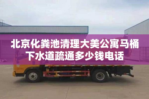 北京化糞池清理大美公寓馬桶下水道疏通多少錢電話