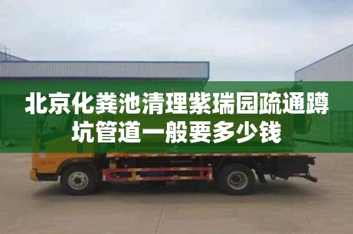 北京化糞池清理紫瑞園疏通蹲坑管道一般要多少錢