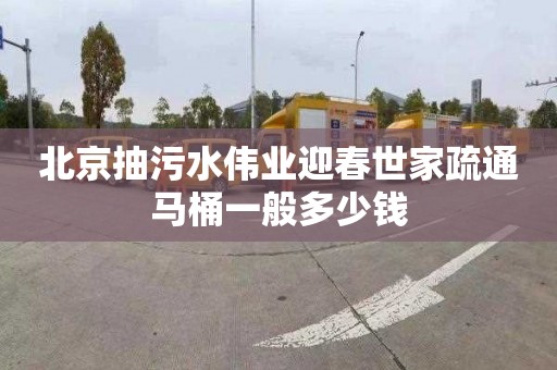 北京抽污水偉業(yè)迎春世家疏通馬桶一般多少錢