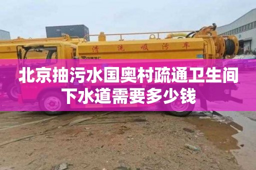 北京抽污水國奧村疏通衛生間下水道需要多少錢