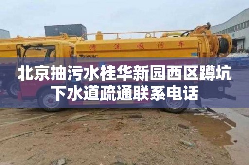 北京抽污水桂華新園西區蹲坑下水道疏通聯系電話