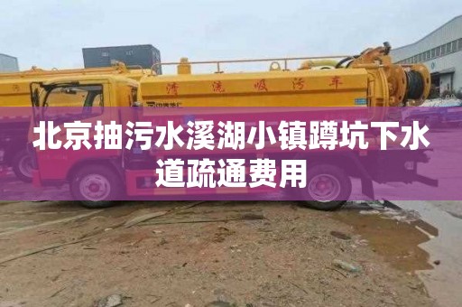 北京抽污水溪湖小鎮蹲坑下水道疏通費用