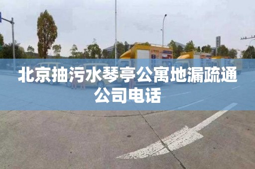 北京抽污水琴亭公寓地漏疏通公司電話