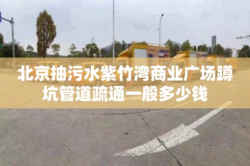 北京抽污水紫竹灣商業(yè)廣場蹲坑管道疏通一般多少錢