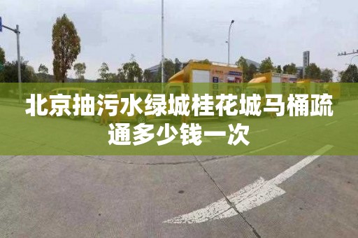 北京抽污水綠城桂花城馬桶疏通多少錢一次