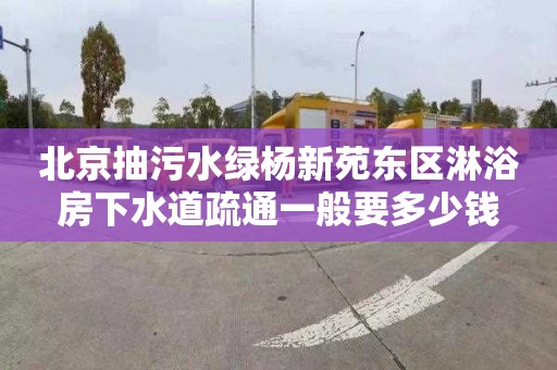 北京抽污水綠楊新苑東區淋浴房下水道疏通一般要多少錢