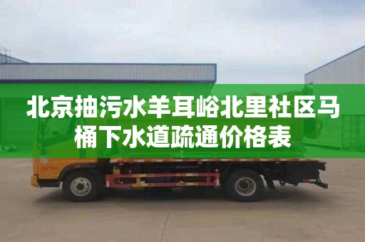 北京抽污水羊耳峪北里社區馬桶下水道疏通價格表