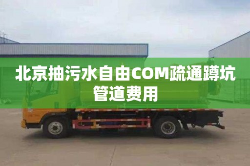 北京抽污水自由COM疏通蹲坑管道費用