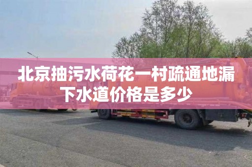 北京抽污水荷花一村疏通地漏下水道價格是多少