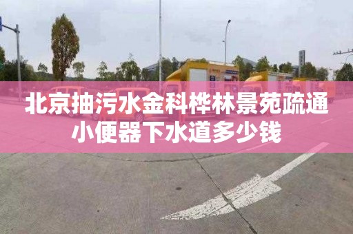 北京抽污水金科樺林景苑疏通小便器下水道多少錢