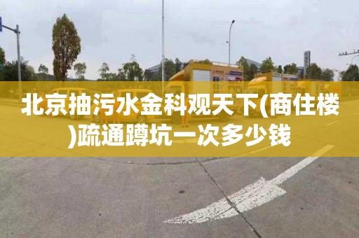 北京抽污水金科觀天下(商住樓)疏通蹲坑一次多少錢