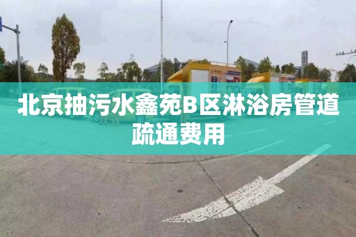 北京抽污水鑫苑B區淋浴房管道疏通費用