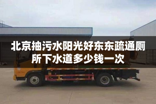 北京抽污水陽(yáng)光好東東疏通廁所下水道多少錢一次