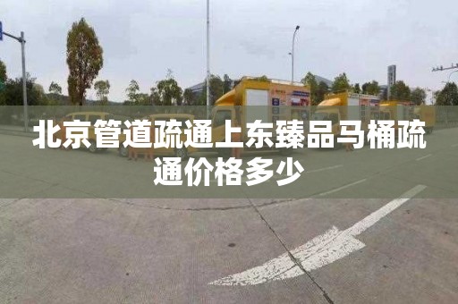 北京管道疏通上東臻品馬桶疏通價格多少