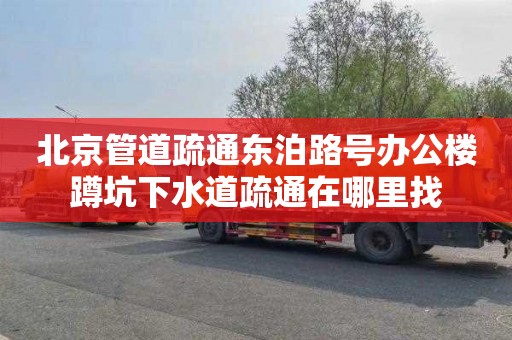 北京管道疏通東泊路號(hào)辦公樓蹲坑下水道疏通在哪里找