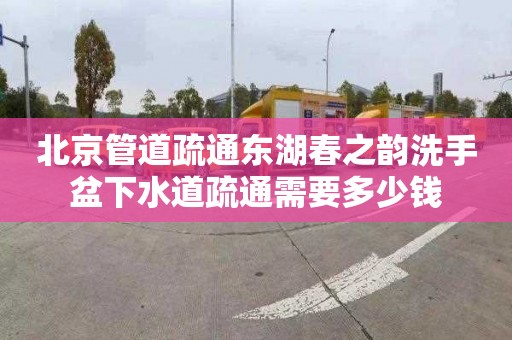 北京管道疏通東湖春之韻洗手盆下水道疏通需要多少錢(qián)