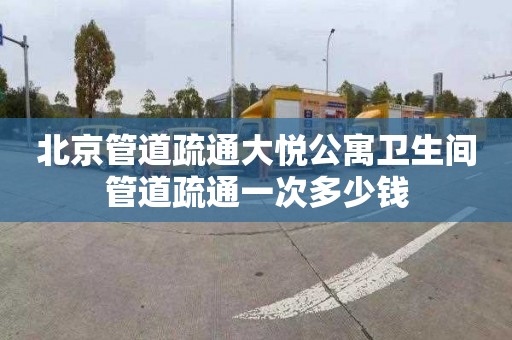 北京管道疏通大悅公寓衛(wèi)生間管道疏通一次多少錢