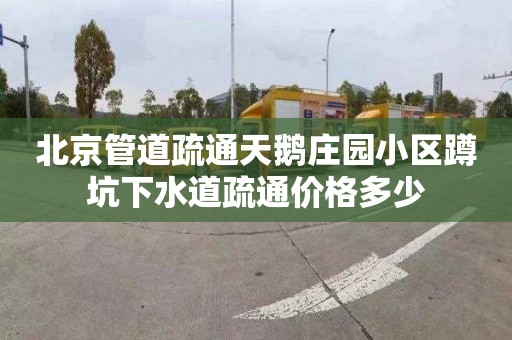 北京管道疏通天鵝莊園小區蹲坑下水道疏通價格多少