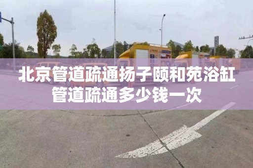 北京管道疏通揚(yáng)子頤和苑浴缸管道疏通多少錢一次