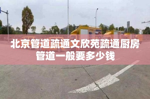 北京管道疏通文欣苑疏通廚房管道一般要多少錢