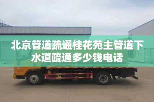 北京管道疏通桂花苑主管道下水道疏通多少錢電話