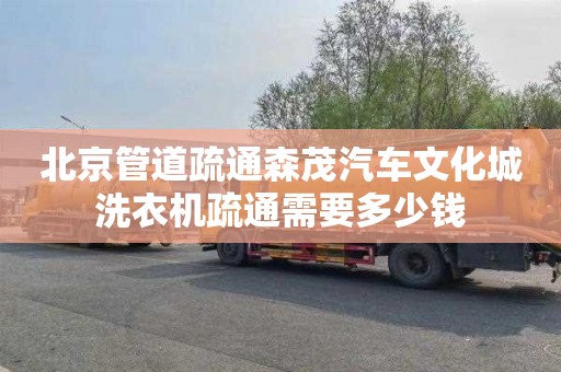 北京管道疏通森茂汽車文化城洗衣機疏通需要多少錢