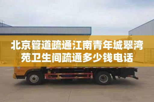 北京管道疏通江南青年城翠灣苑衛生間疏通多少錢電話