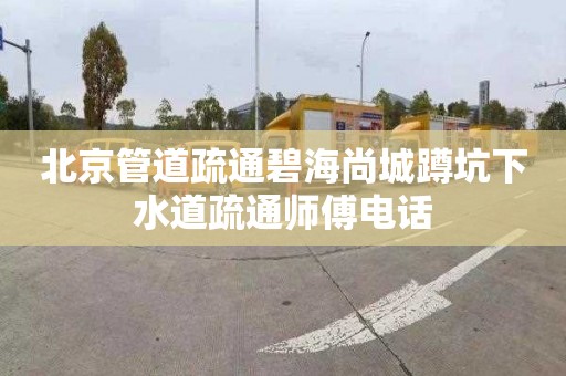 北京管道疏通碧海尚城蹲坑下水道疏通師傅電話