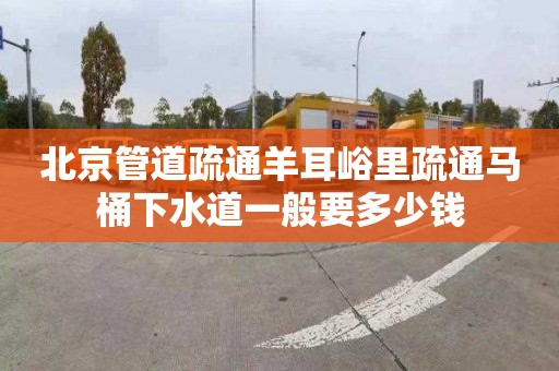 北京管道疏通羊耳峪里疏通馬桶下水道一般要多少錢