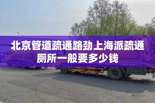 北京管道疏通路勁上海派疏通廁所一般要多少錢