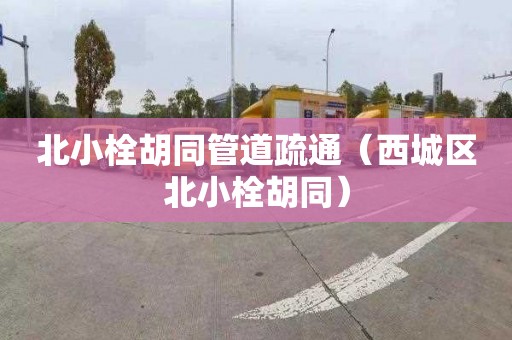 北小栓胡同管道疏通（西城區北小栓胡同）