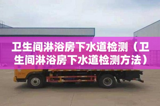 衛生間淋浴房下水道檢測（衛生間淋浴房下水道檢測方法）