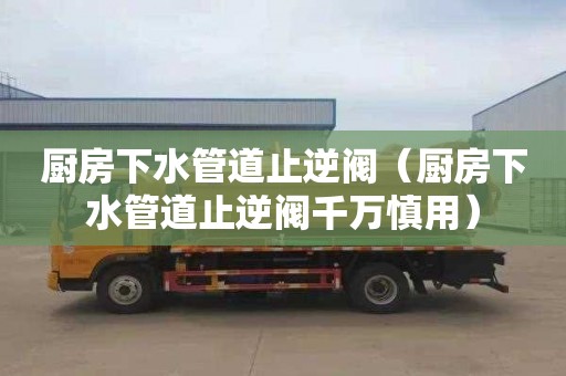 廚房下水管道止逆閥（廚房下水管道止逆閥千萬慎用）