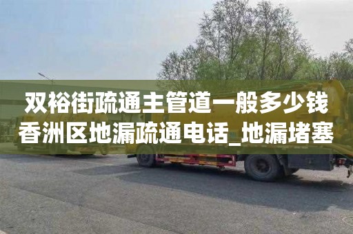 雙裕街疏通主管道一般多少錢香洲區地漏疏通電話_地漏堵塞了怎么辦？清除它的八種方法