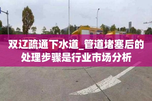 雙遼疏通下水道_管道堵塞后的處理步驟是行業市場分析