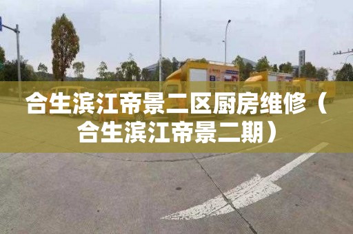 合生濱江帝景二區廚房維修（合生濱江帝景二期）